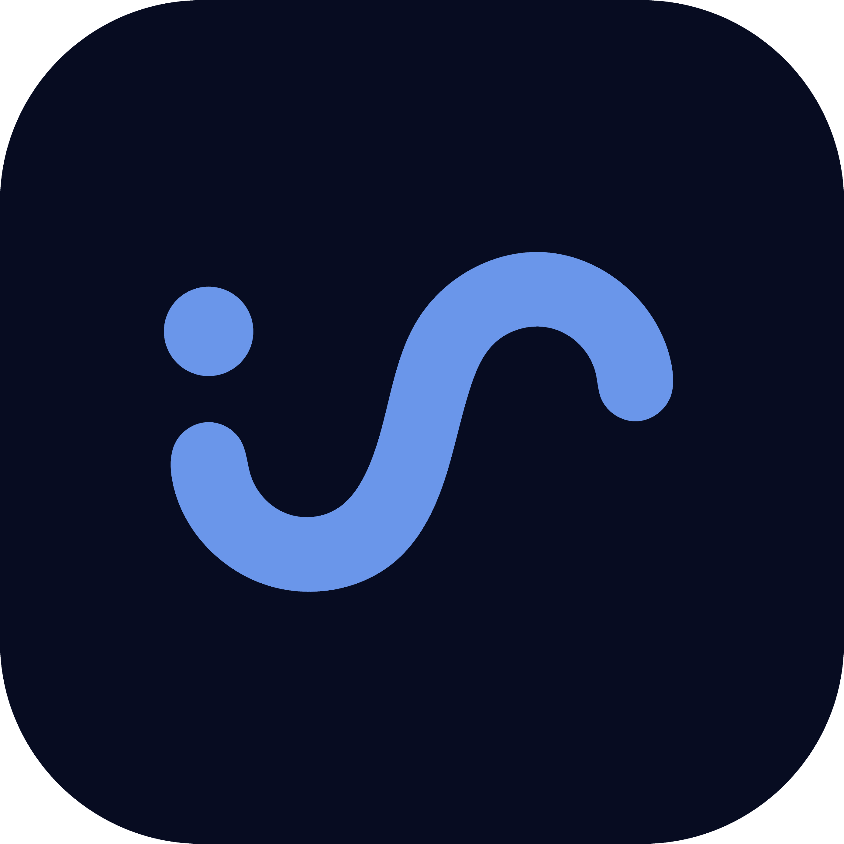 Logo da Inspira, ícone de onda azul claro sobre fundo azul-marinho.
