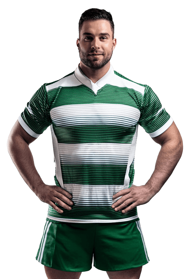 Player standing for camera.