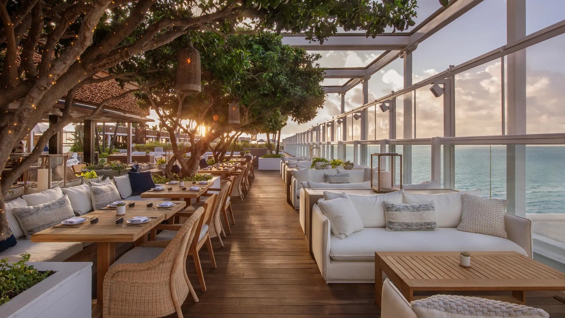 Moment 03 · The Rooftop — Watr at Sunset (Living Walls and Rooftop Views)