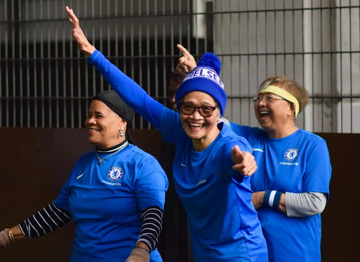 Active older adults participating in a Chelsea Foundation wellness programme