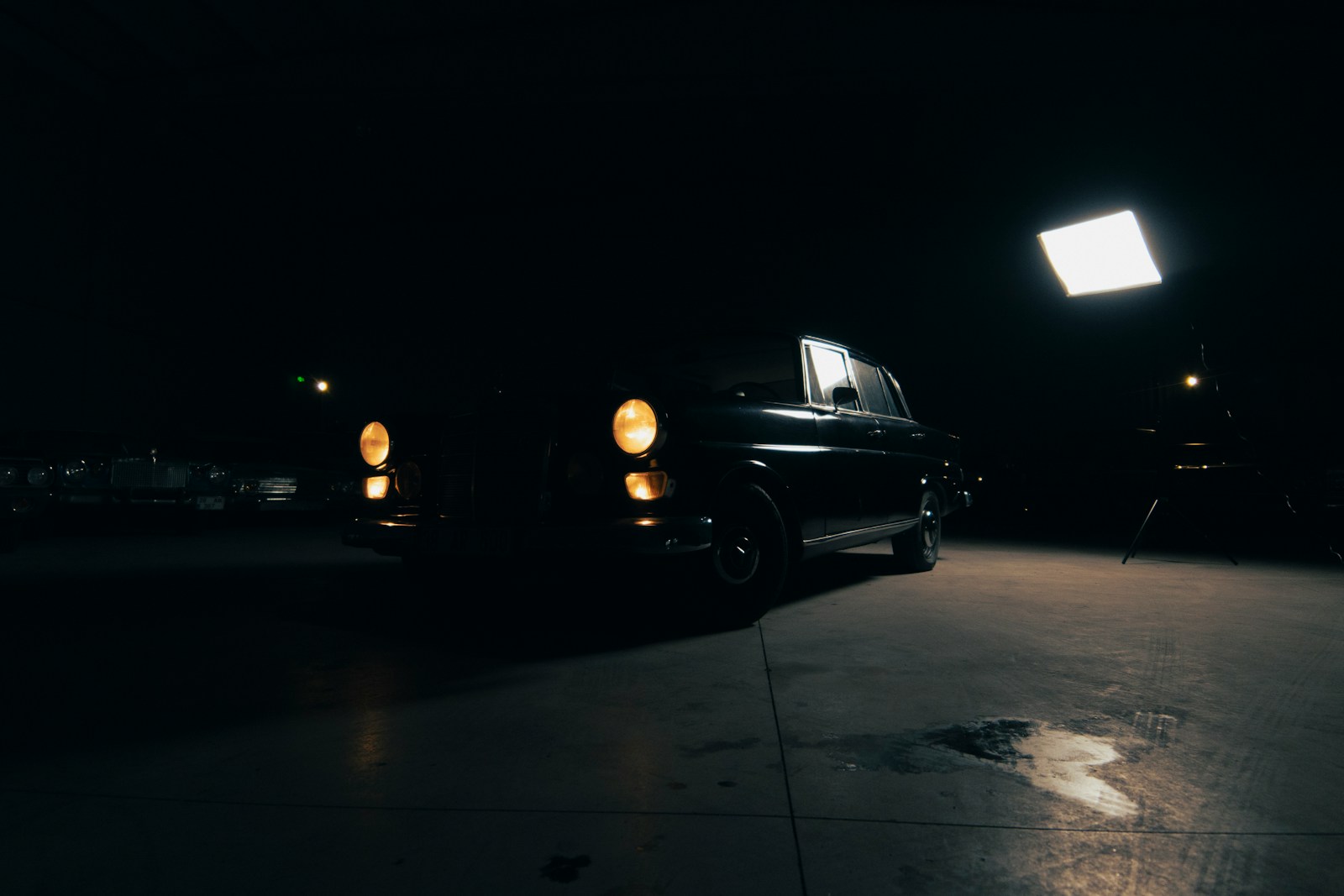Luxury truck at night