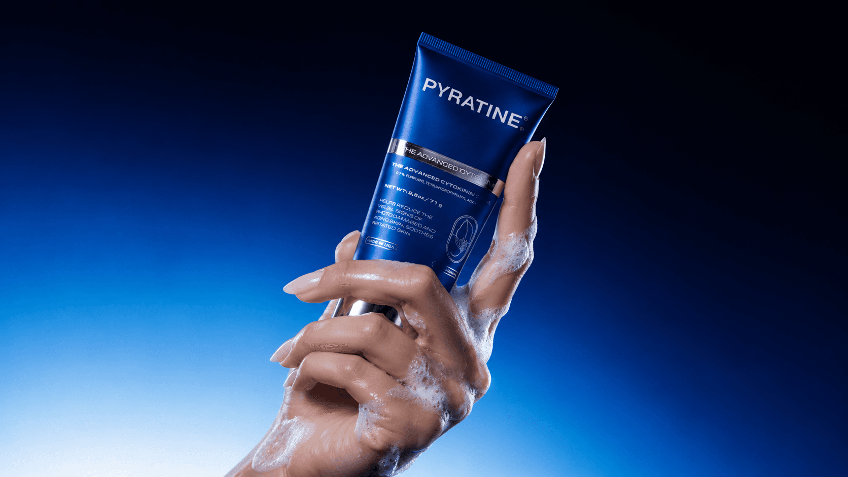 Pyratine clinical skincare rebrand and premium European packaging