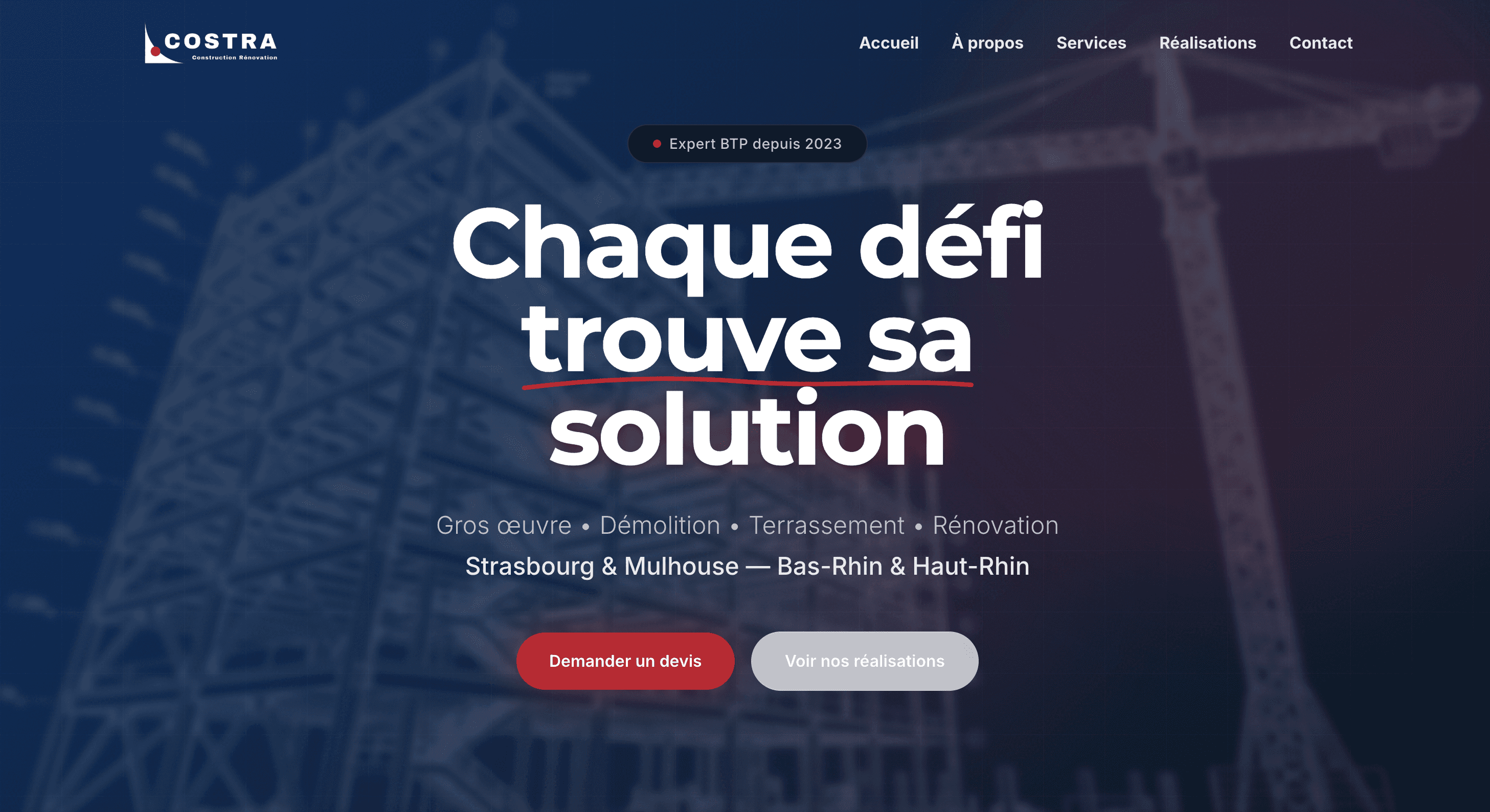 Site web Costra construction