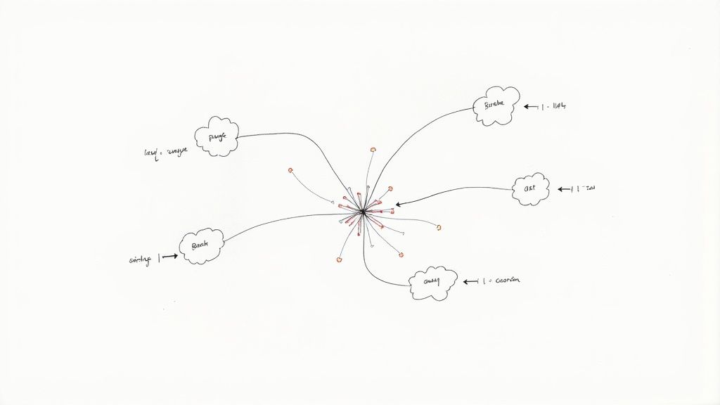 Image about internal linking and topic clusters in site architecture seo