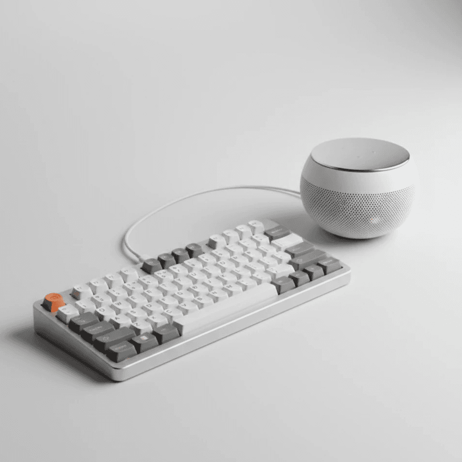 Minimalist keyboard and smart speaker