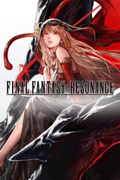 Jaquette de Final Fantasy Resonance : des personnages armés d’épées dans des tons blanc et rouge.