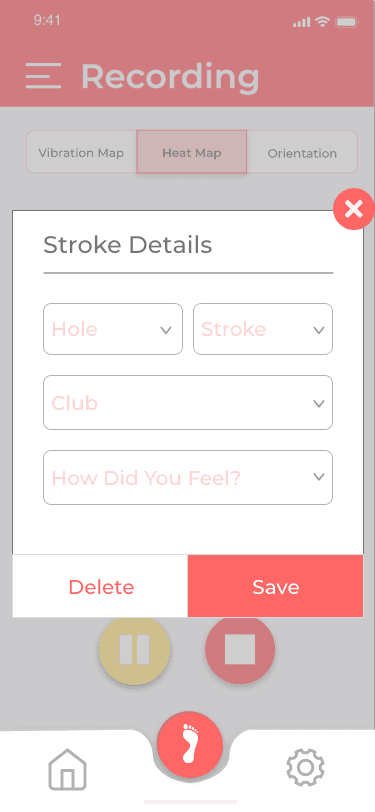 Screen design displayed in a mockup