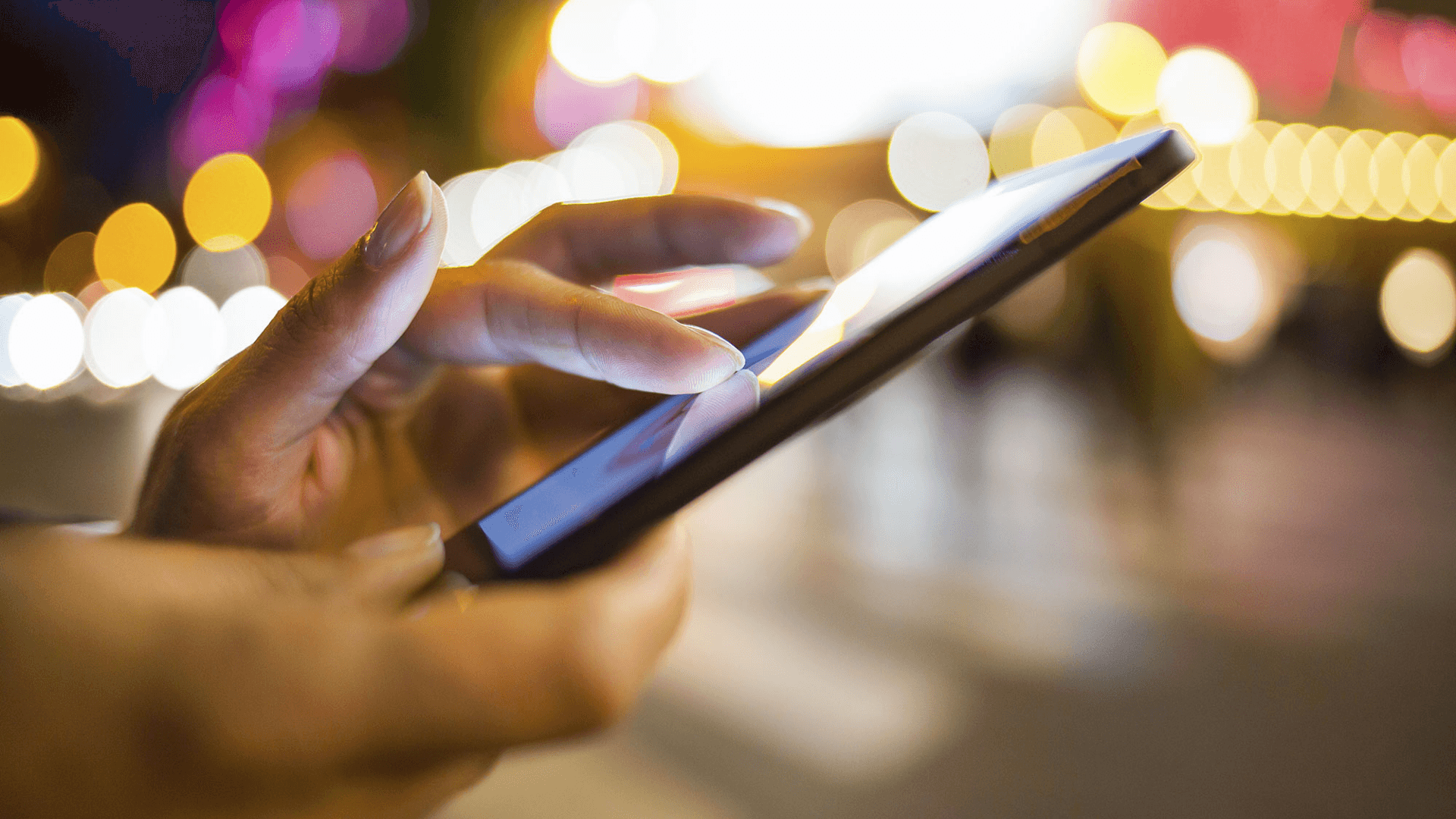 A close up of someone using a mobile phone