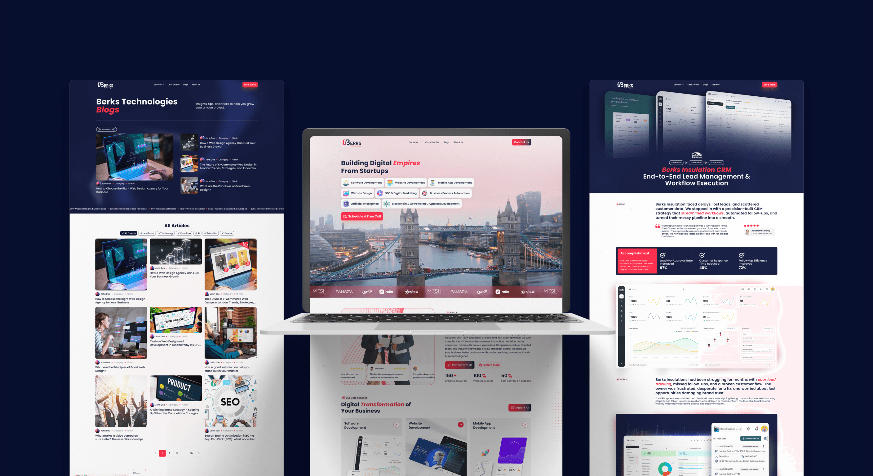 Mobile UI of Custom CRM/ERP App – Responsive Design by Berks Technologies