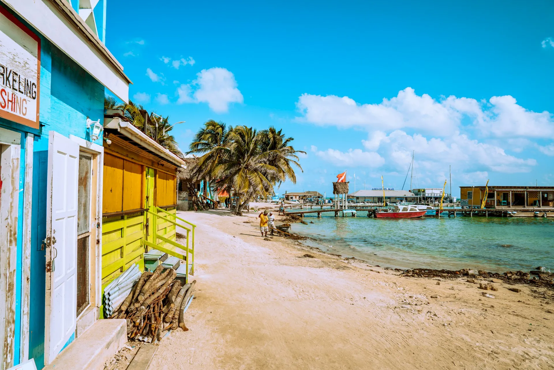 Beachfront town in Belize