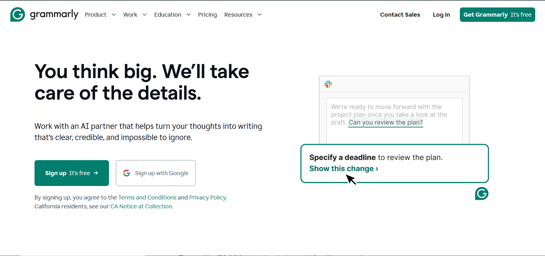 Best producitivity app grammarly