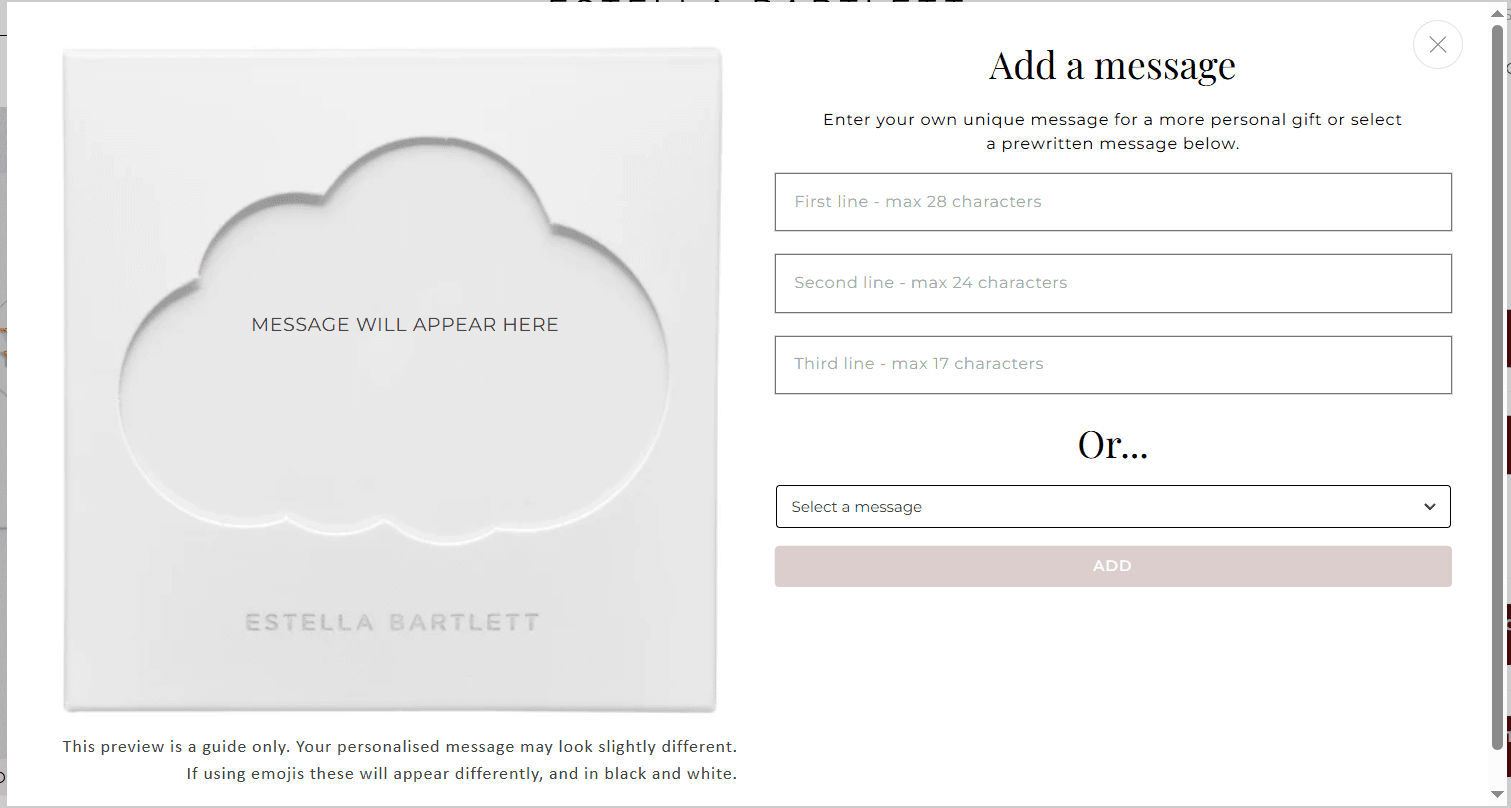 Estella Bartlett – Custom Message Preview