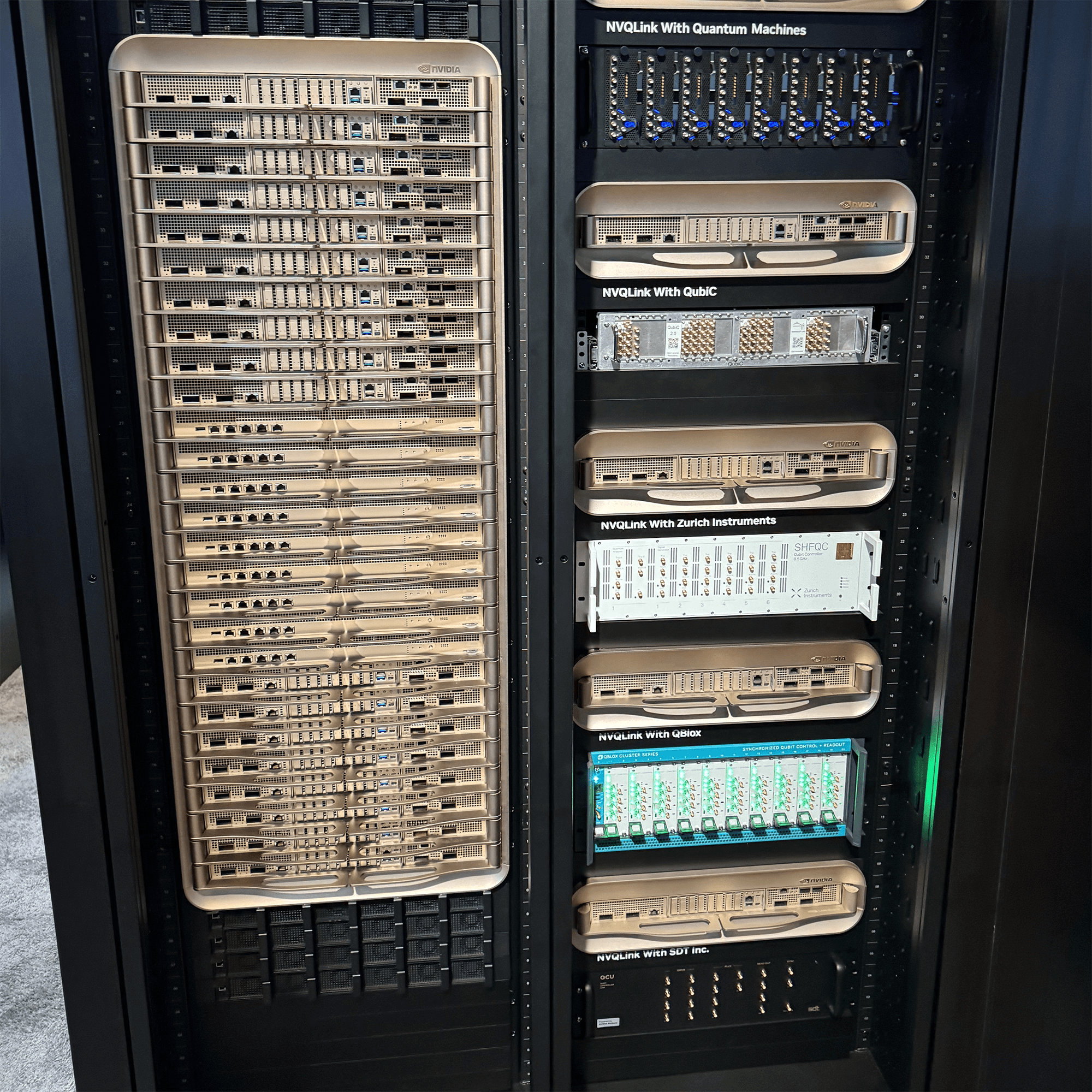 At NVIDIA GTC, SDT's QCU qubit control equipment introduced as an NVQLink system.