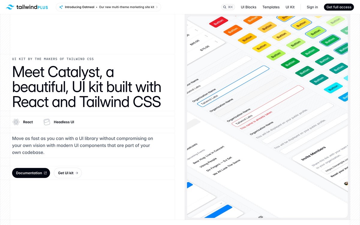 Best Dashboard UI Kit with Tailwind Catalyst