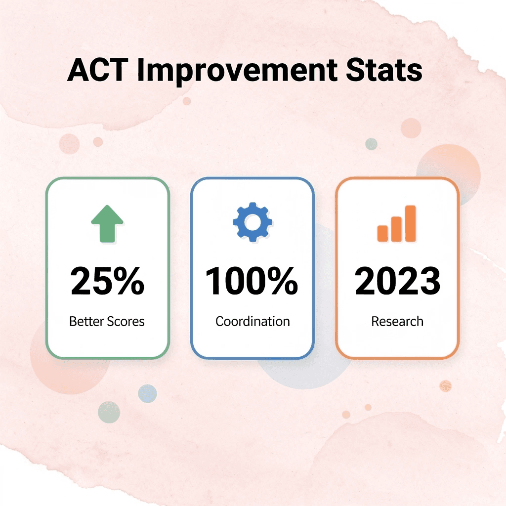Statistics showing 25% better scores through coordinated planning