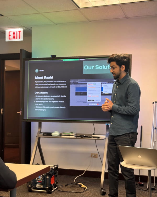 Taha Presenting at Shark Tank competition