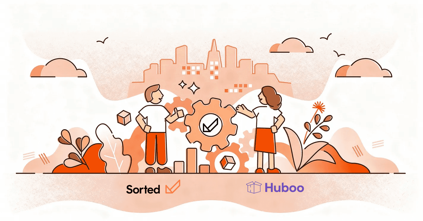 Futuristic delivery scene with a yellow autonomous robot vehicle and a flying drone in a narrow, lantern-lit residential alley lined with greenery and stone buildings