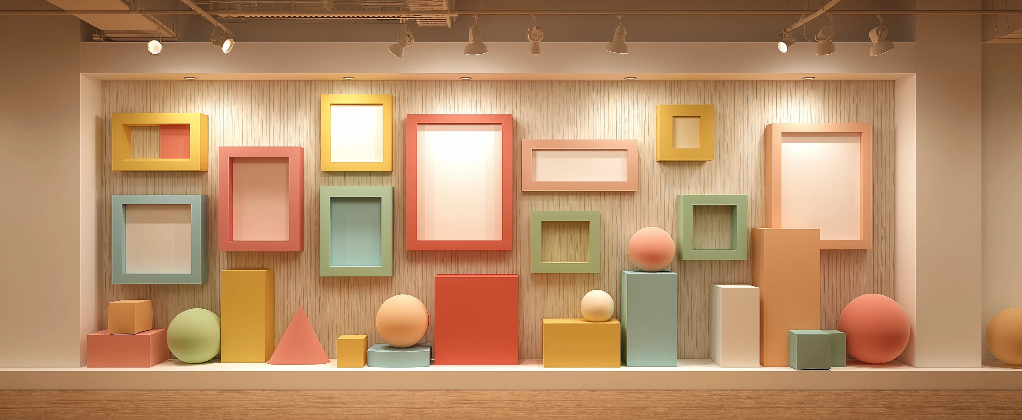 geometrical shapes wall