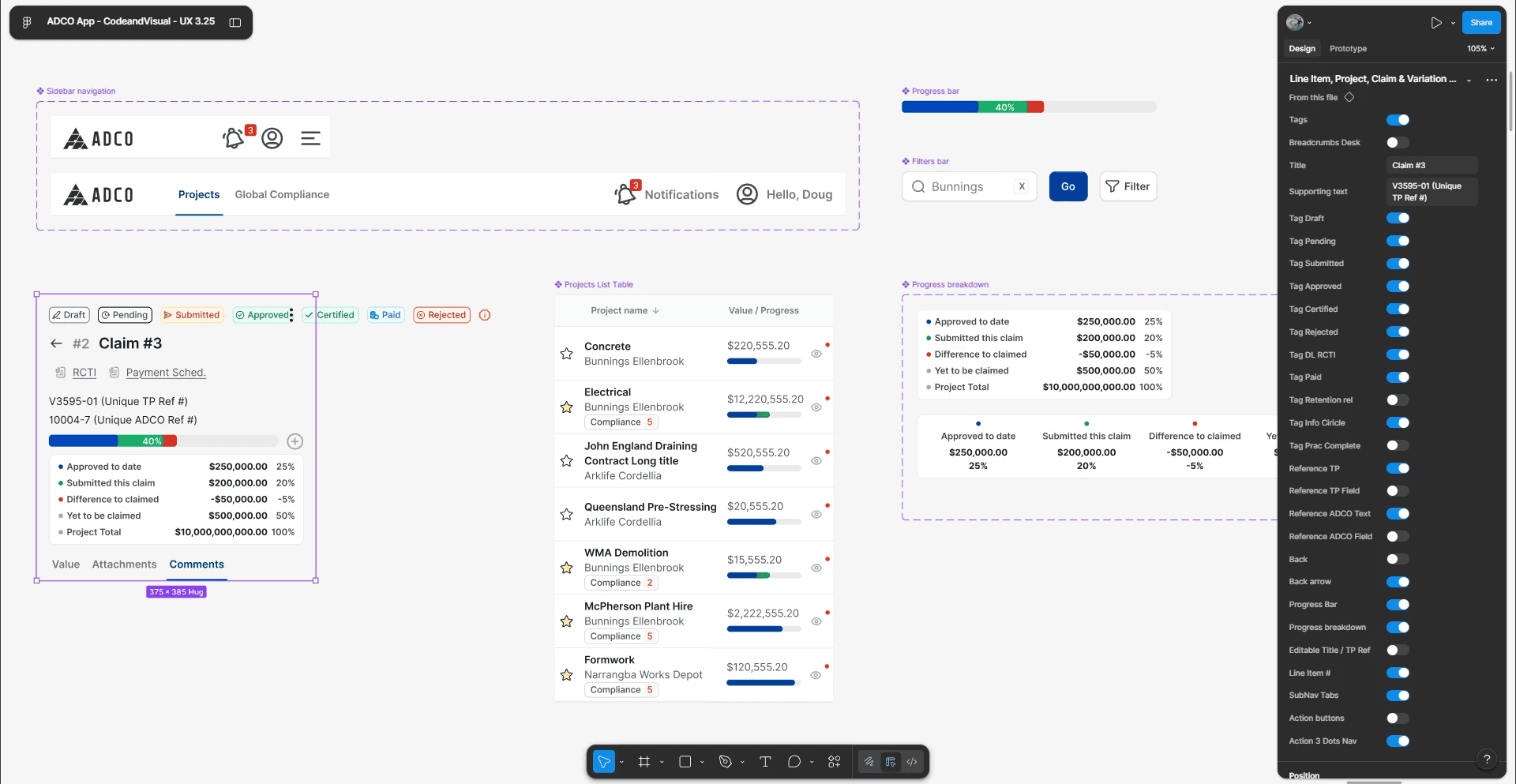 Figma Component Detail UX wireframe in Figma by Sydney UX Consultant, You Exist