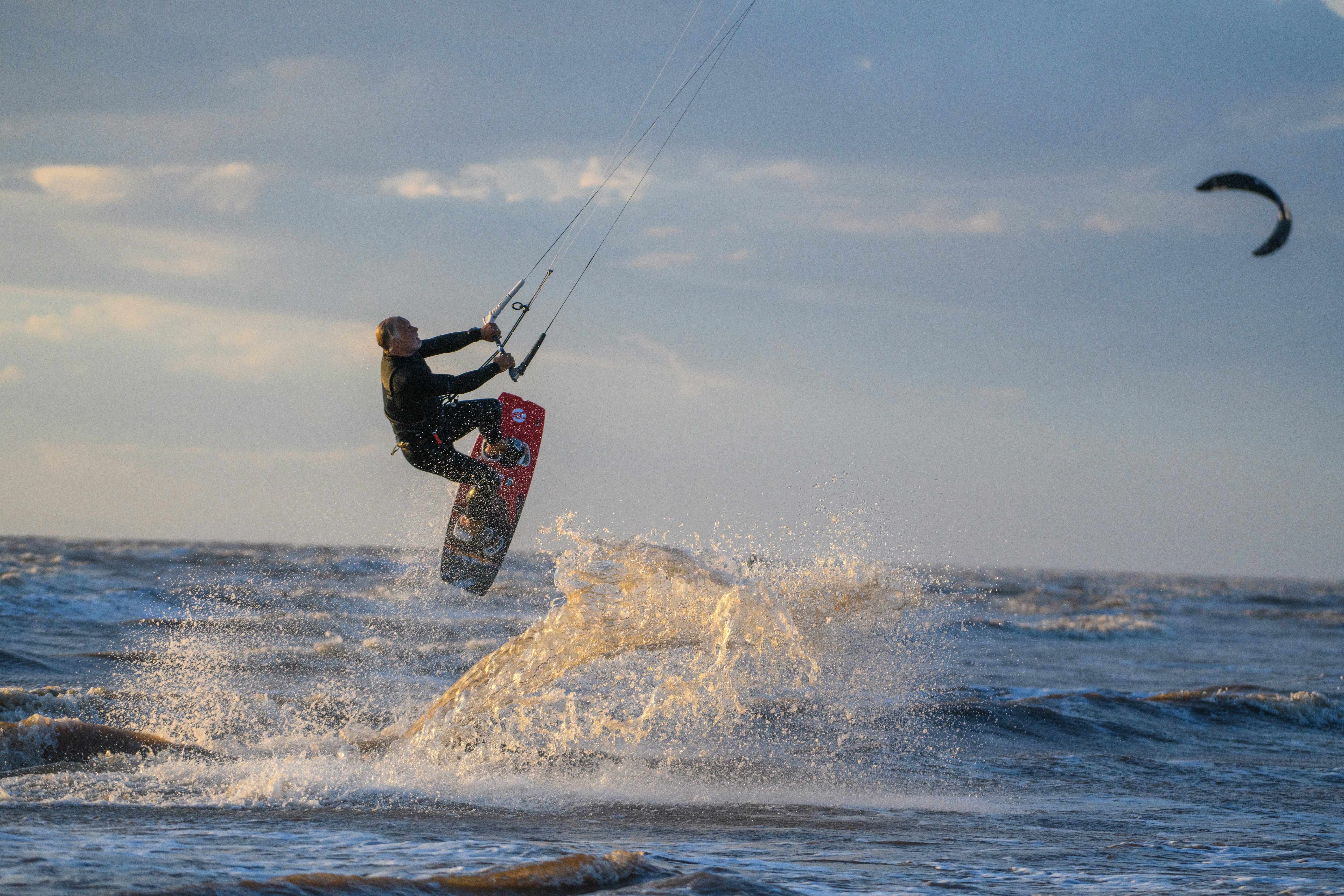 A man surfing