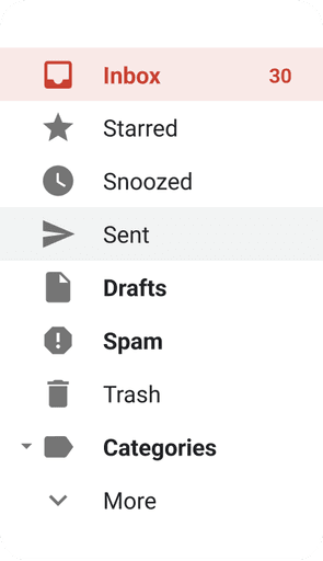 Gmail inbox during email warmup