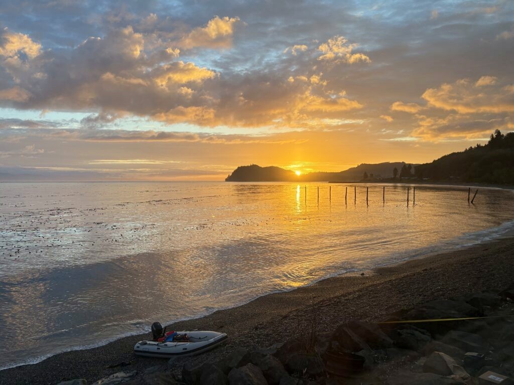 Sunrise on the beach near Sekiu, Washington