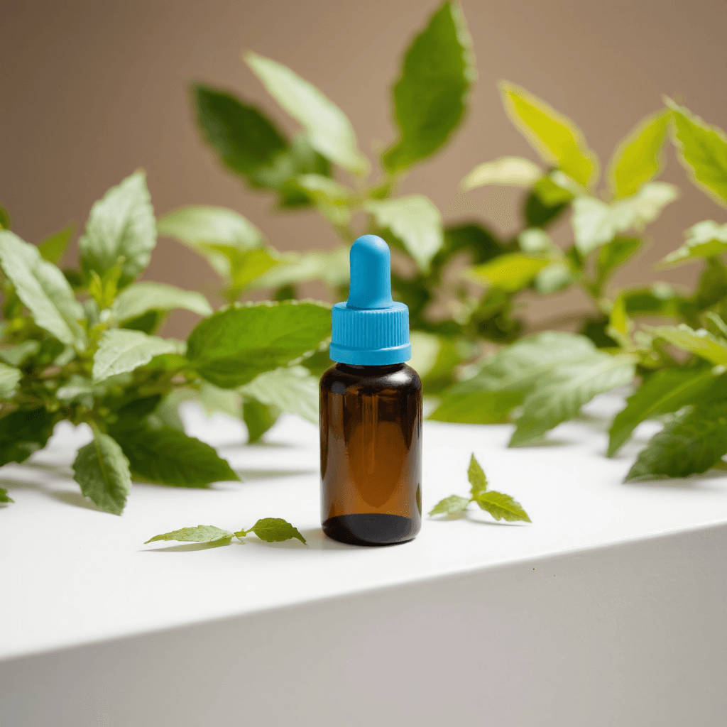 product photography of a small vial of liquid medication