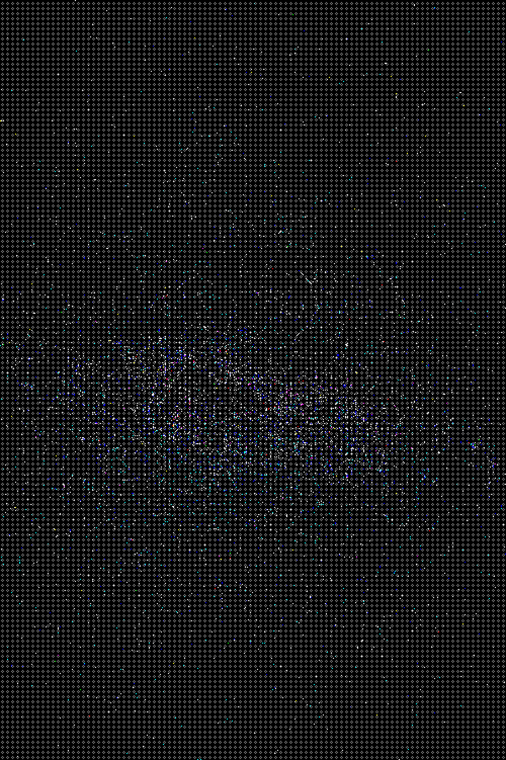 The milky way galaxy shines in the dark sky.