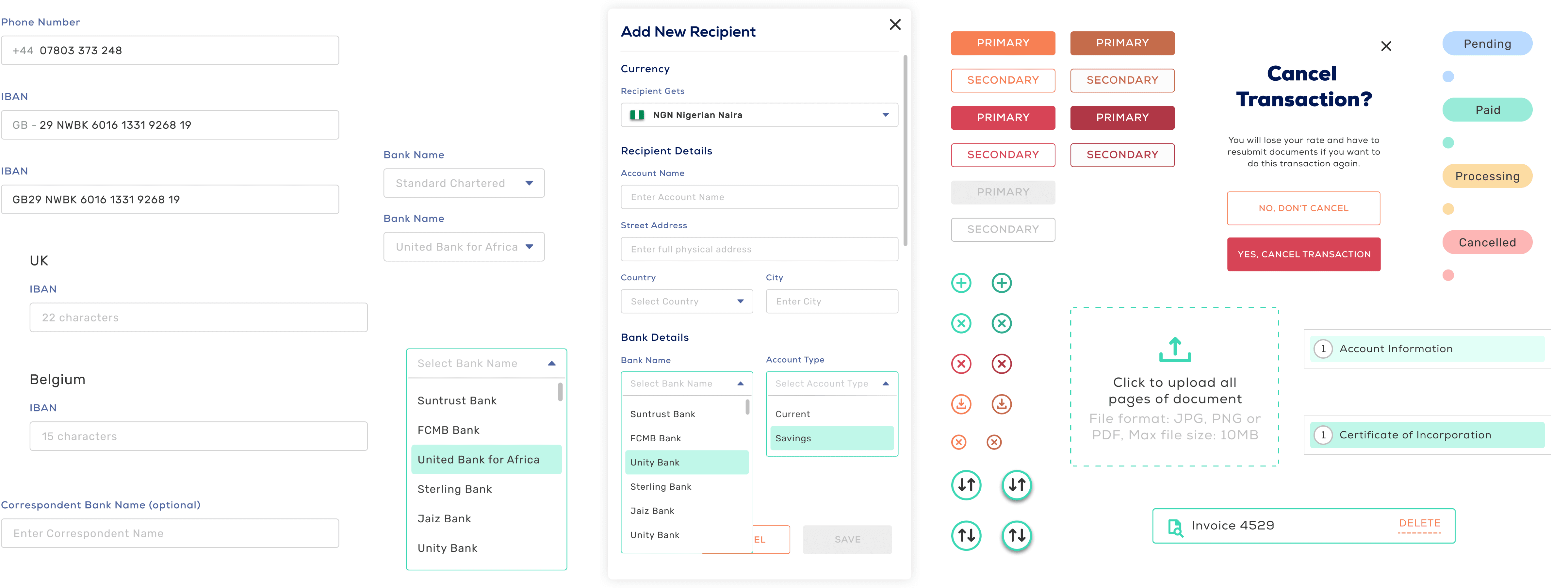 A messy Figma file with lots of unorganised components.