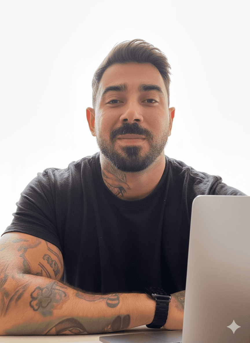 Portrait of portfolio creator – front view