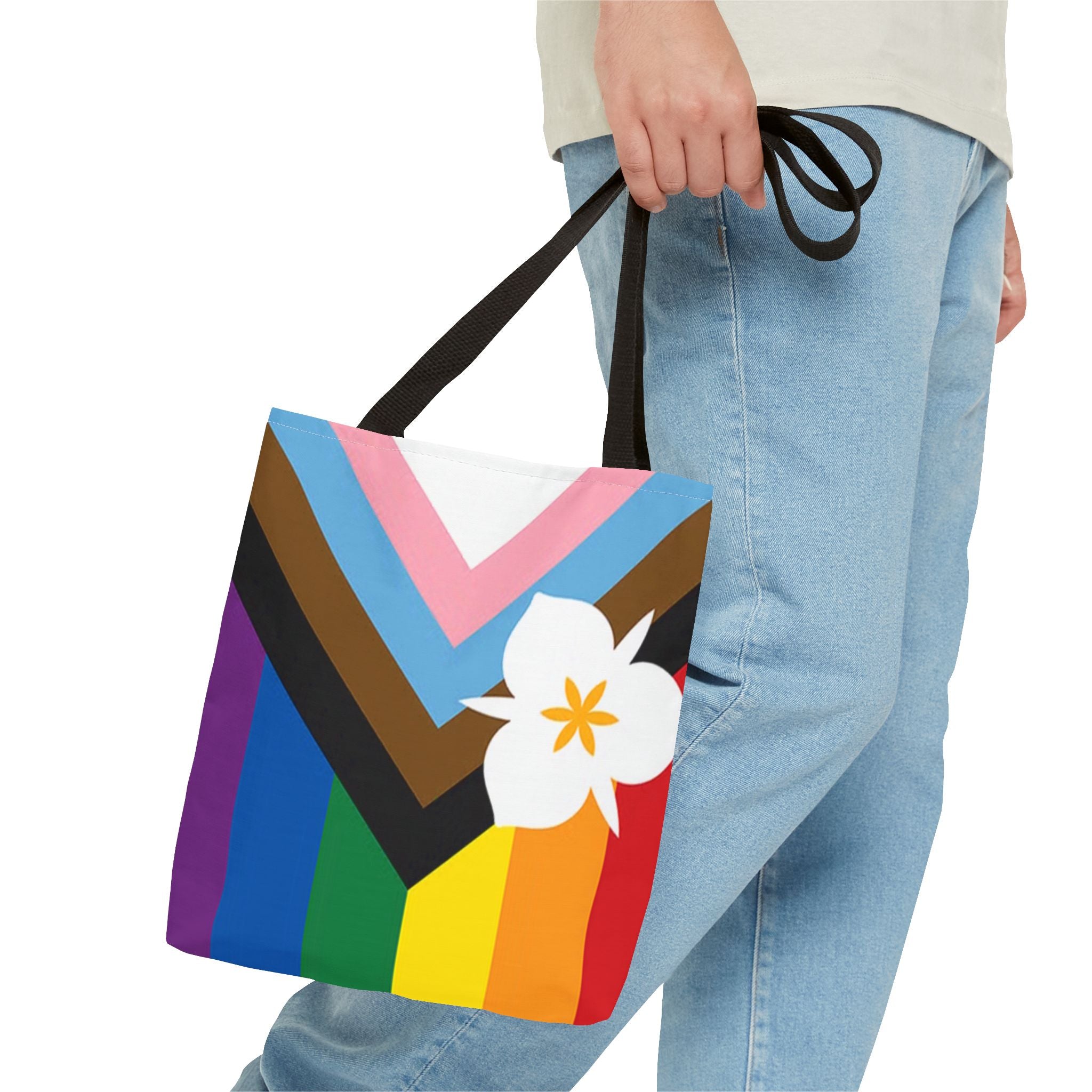 LGBTQ+ Tote Bag with Salt Lake City Lily - Salt Lake Pride Flags