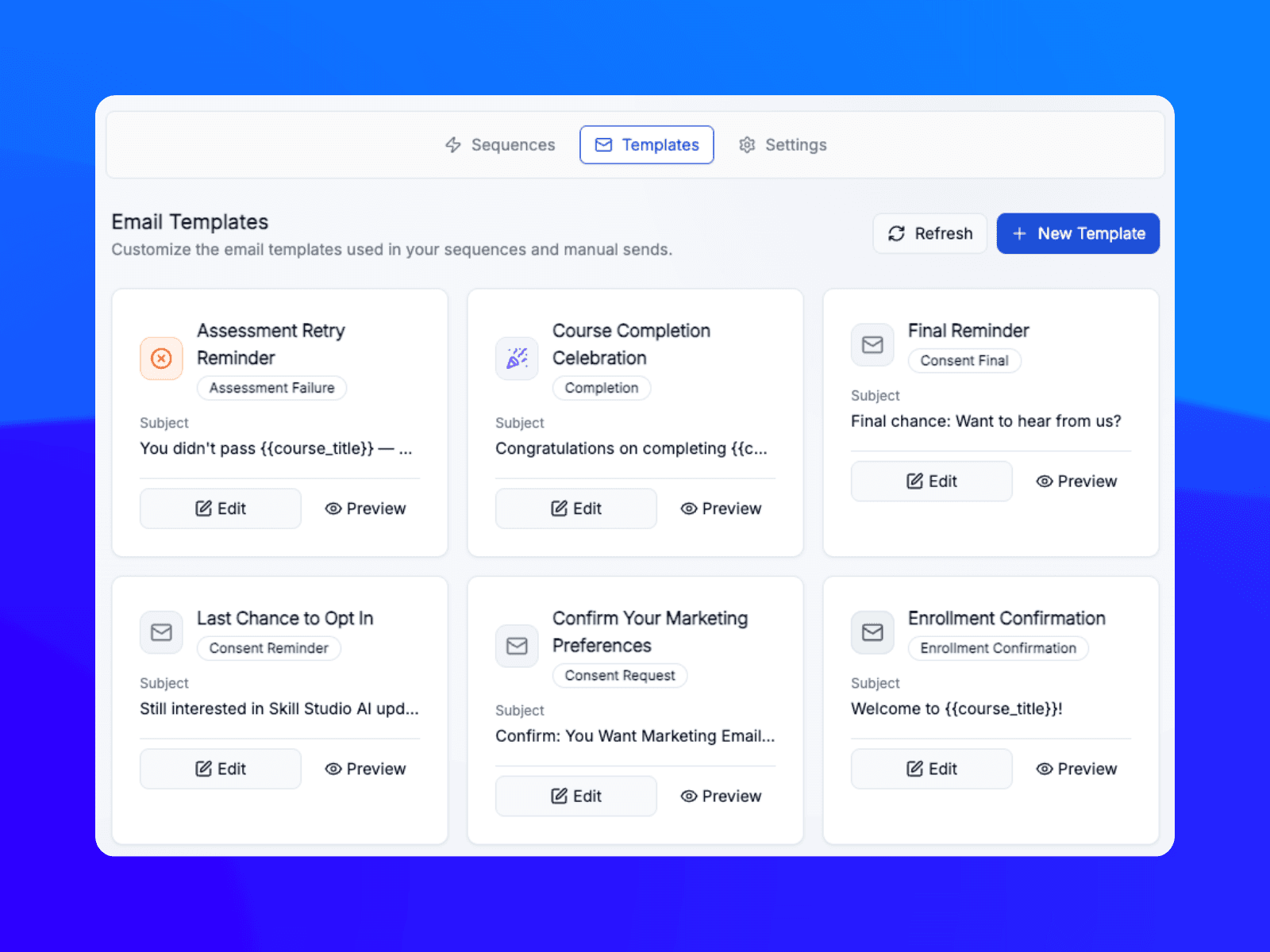 Adaptable email sequences