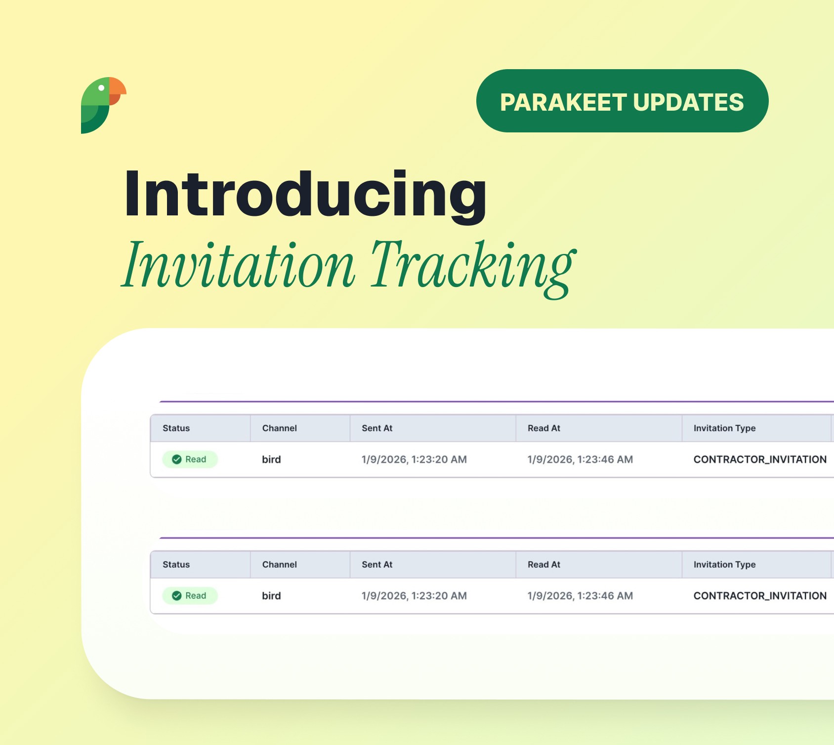 invitation tracking