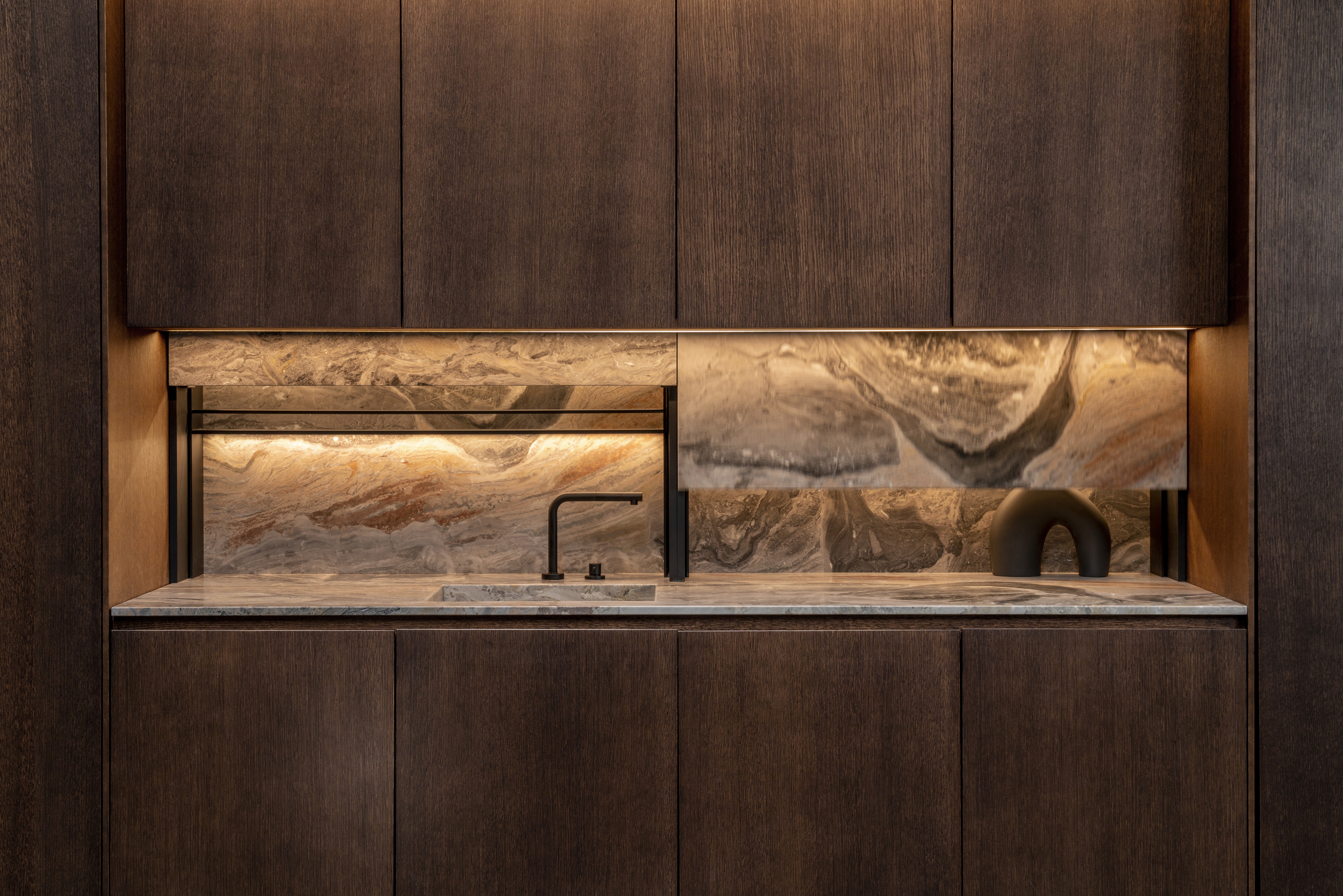 Mini outdoor cabin in sunset style aesthetic