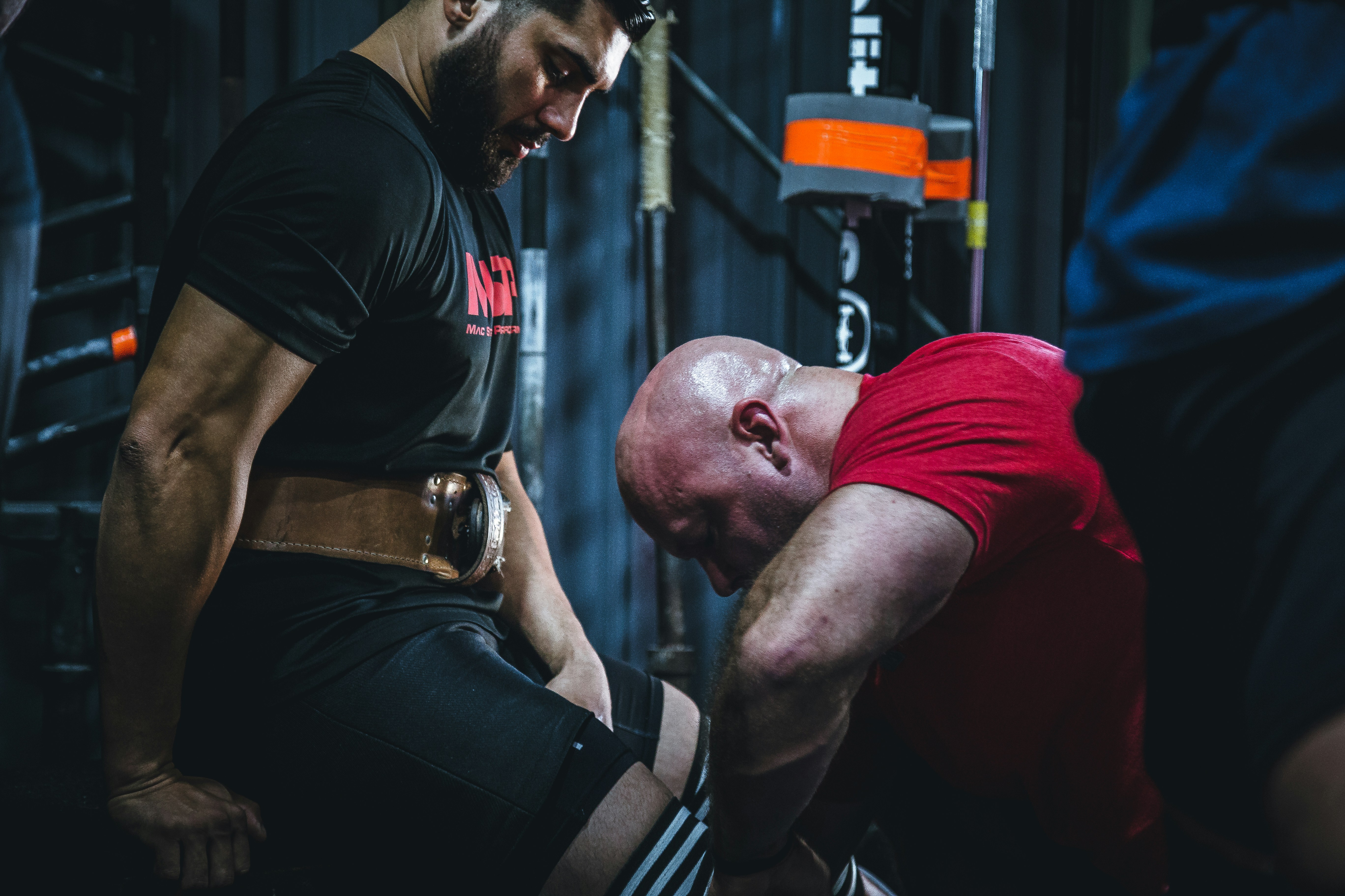 Lifters in the Gym Getting Ready to Hex Bar Deadlift