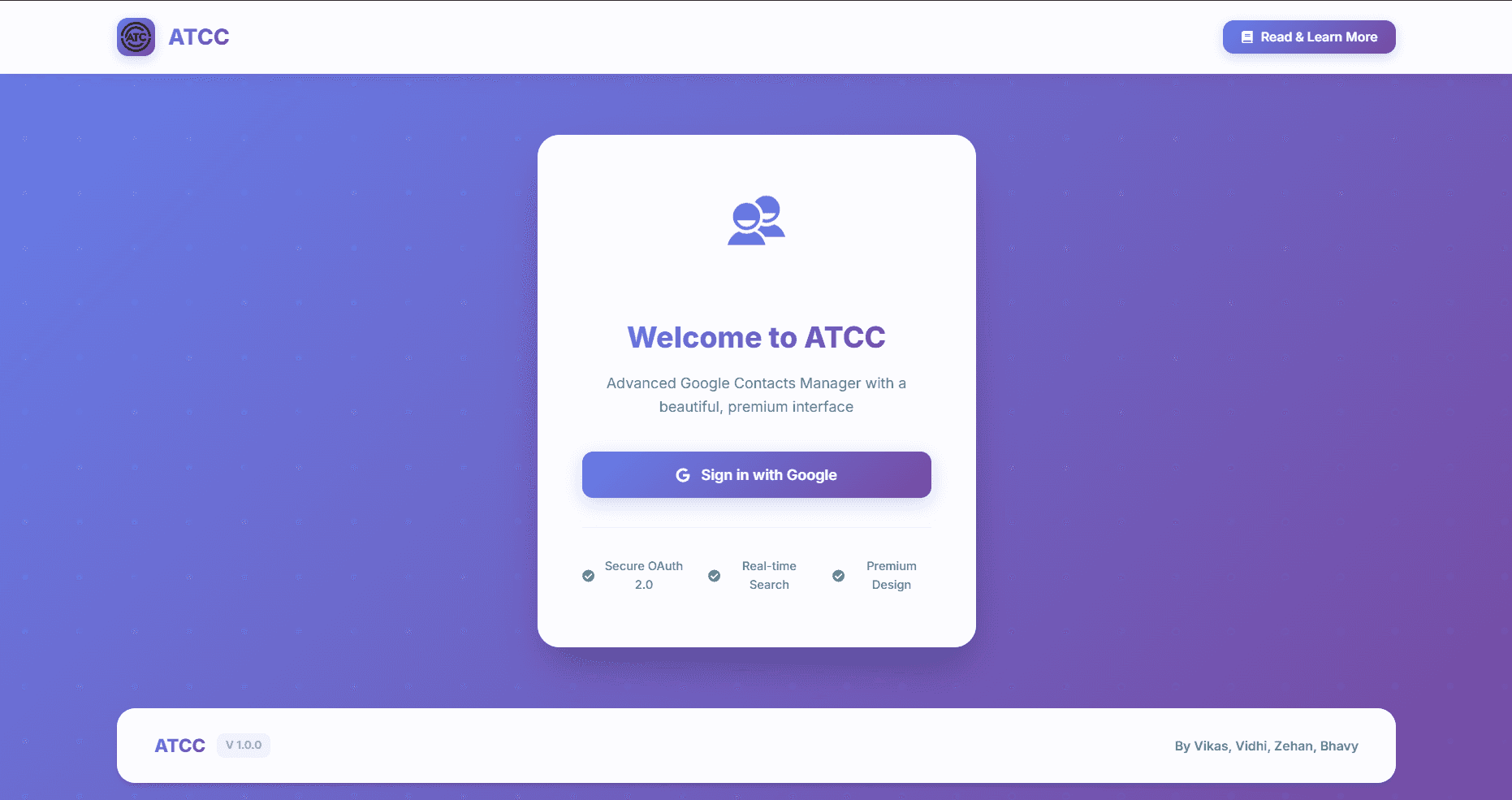 home page of the Atcc website 