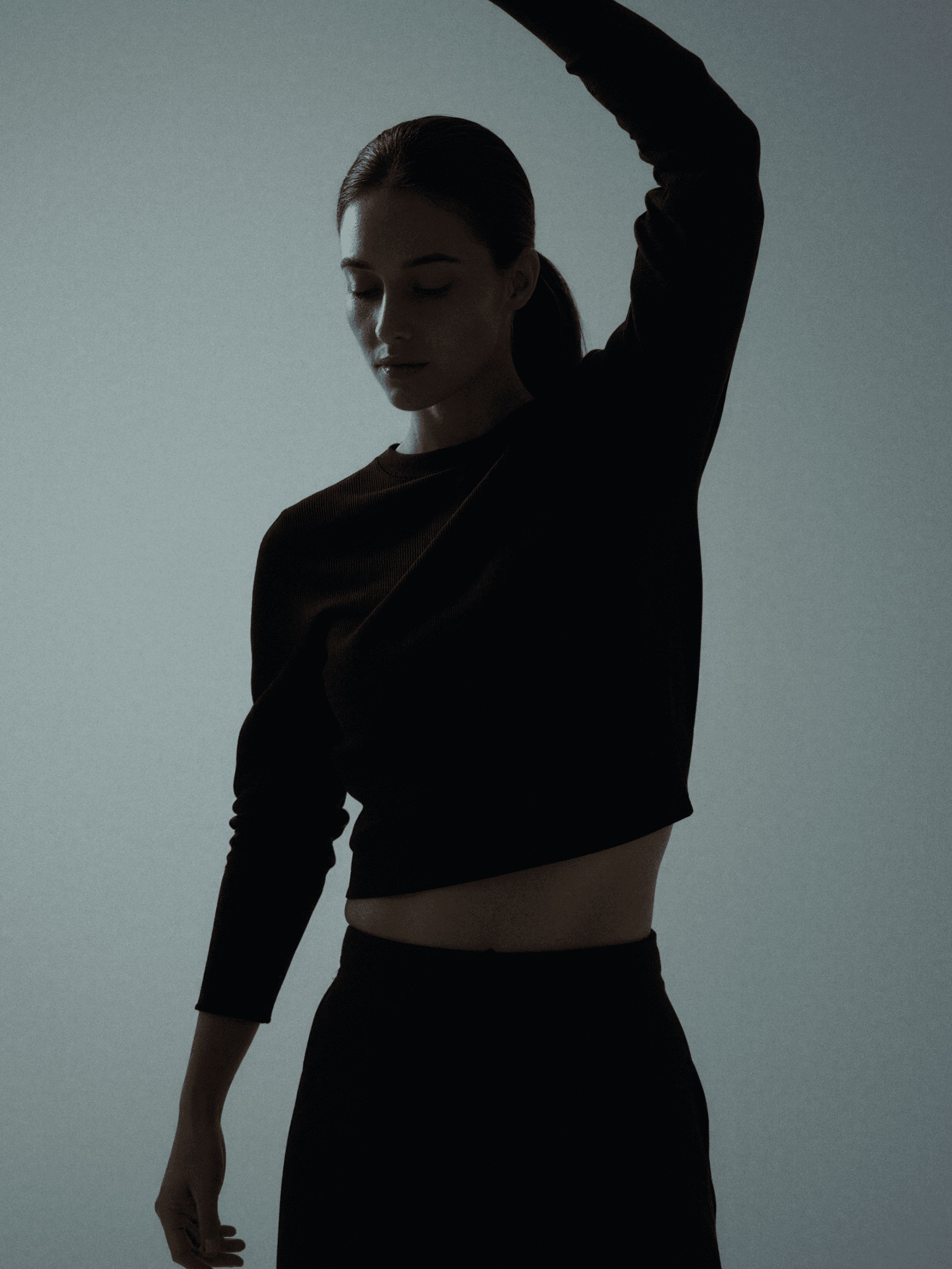 AI-engineered atmospheric silhouette for Withings, showcasing the brand's signature lighting and depth.