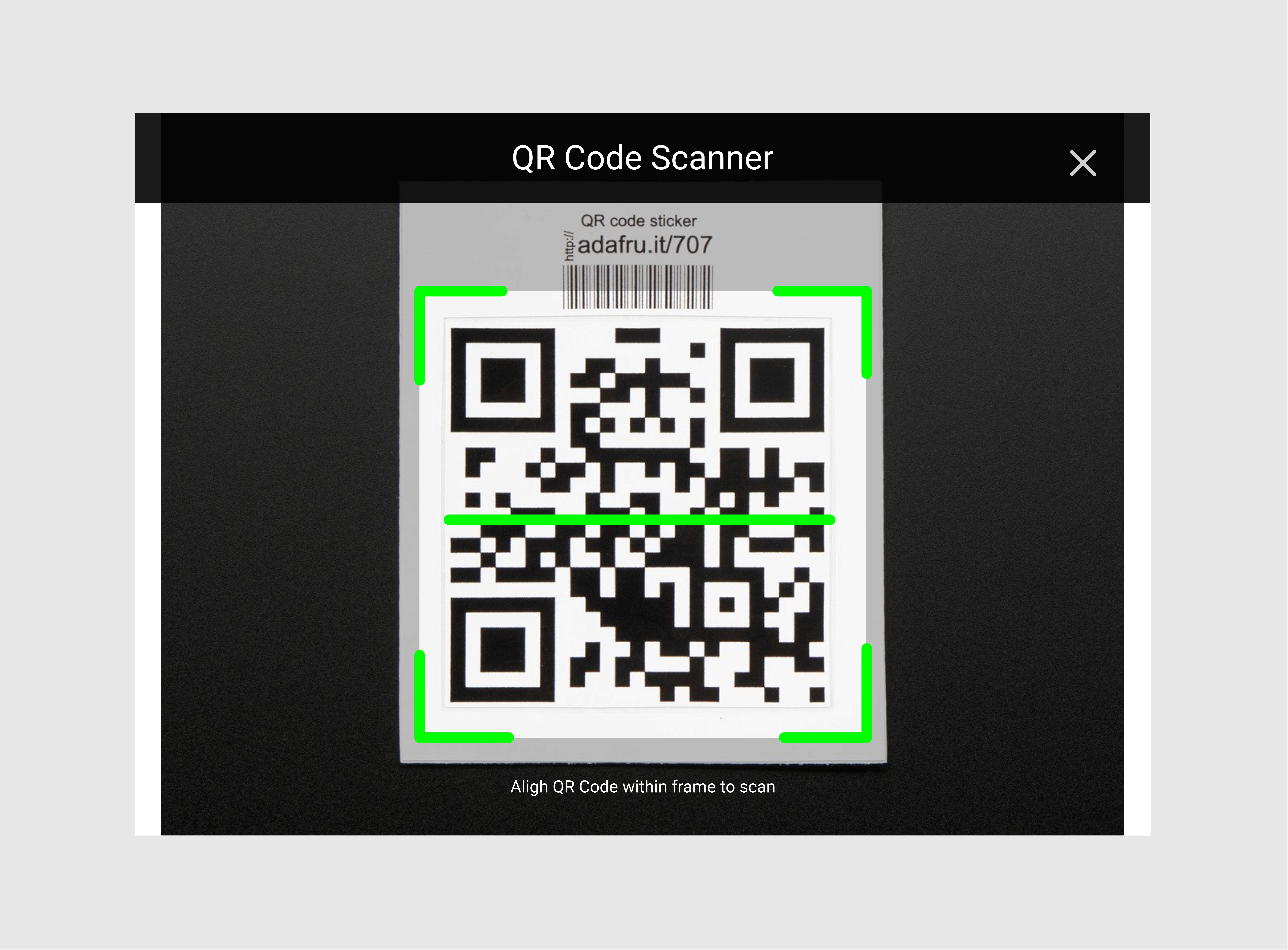 BMI, QR Code To Scan Product