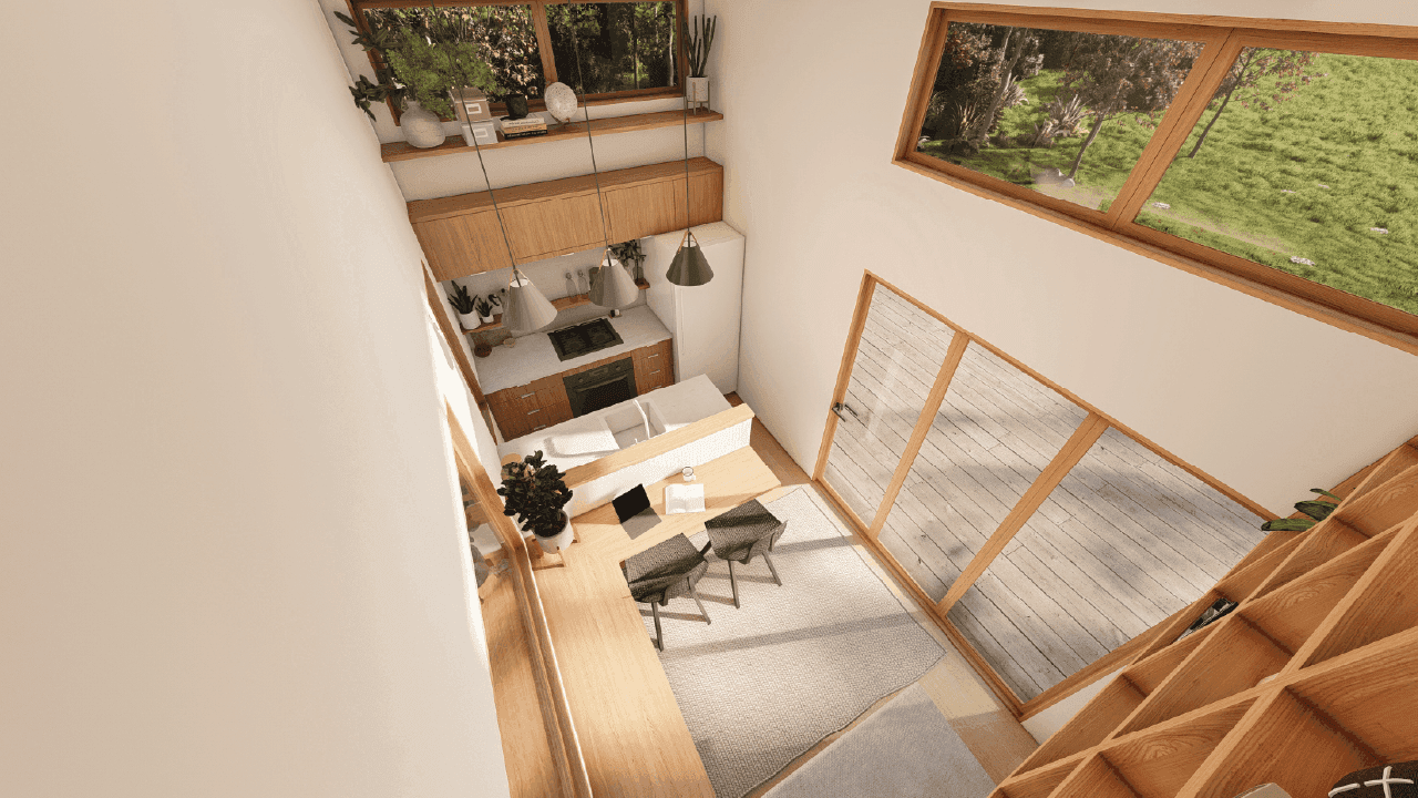 Aalto 9m/30ft tiny house interior
