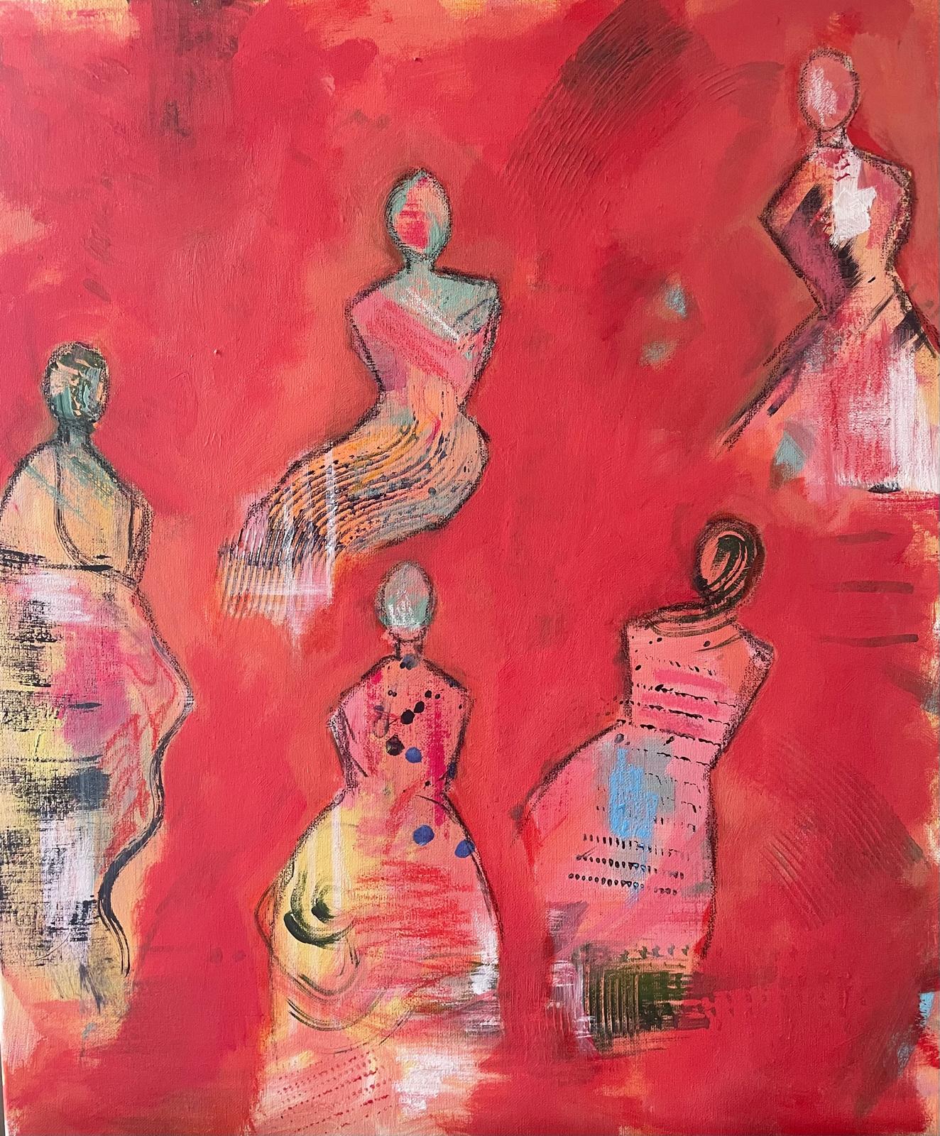 Au corail, 50 × 60 cm