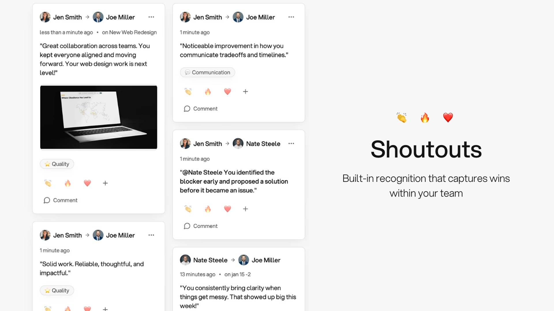 Shoutouts Screenshot