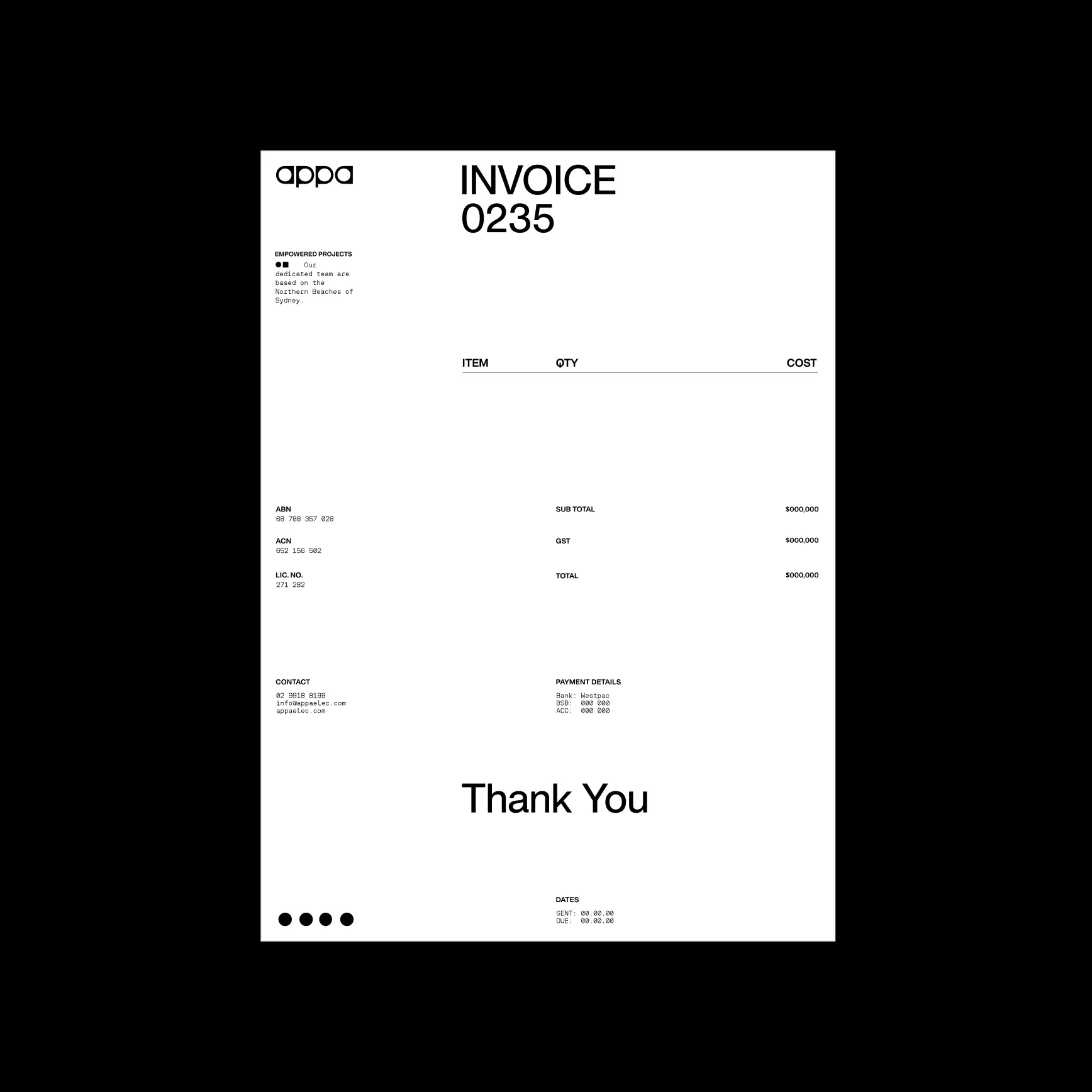 Website design and branding created for a construction company.