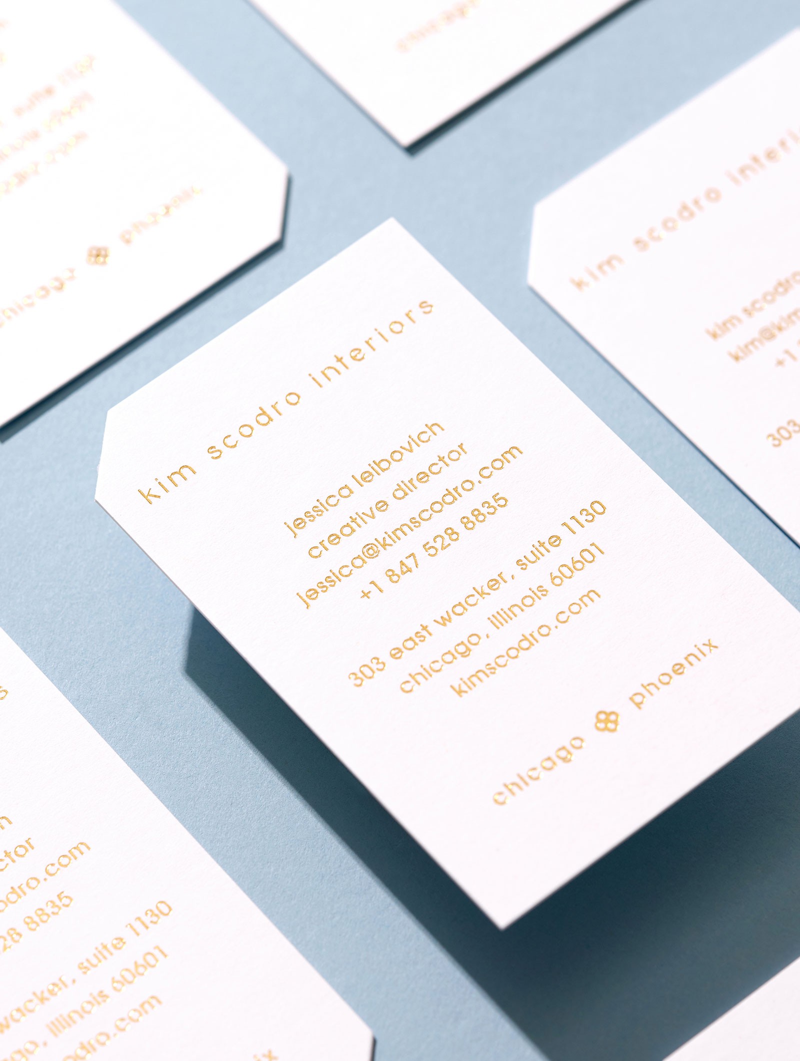 Kim Scodro Interiors Business Card Design