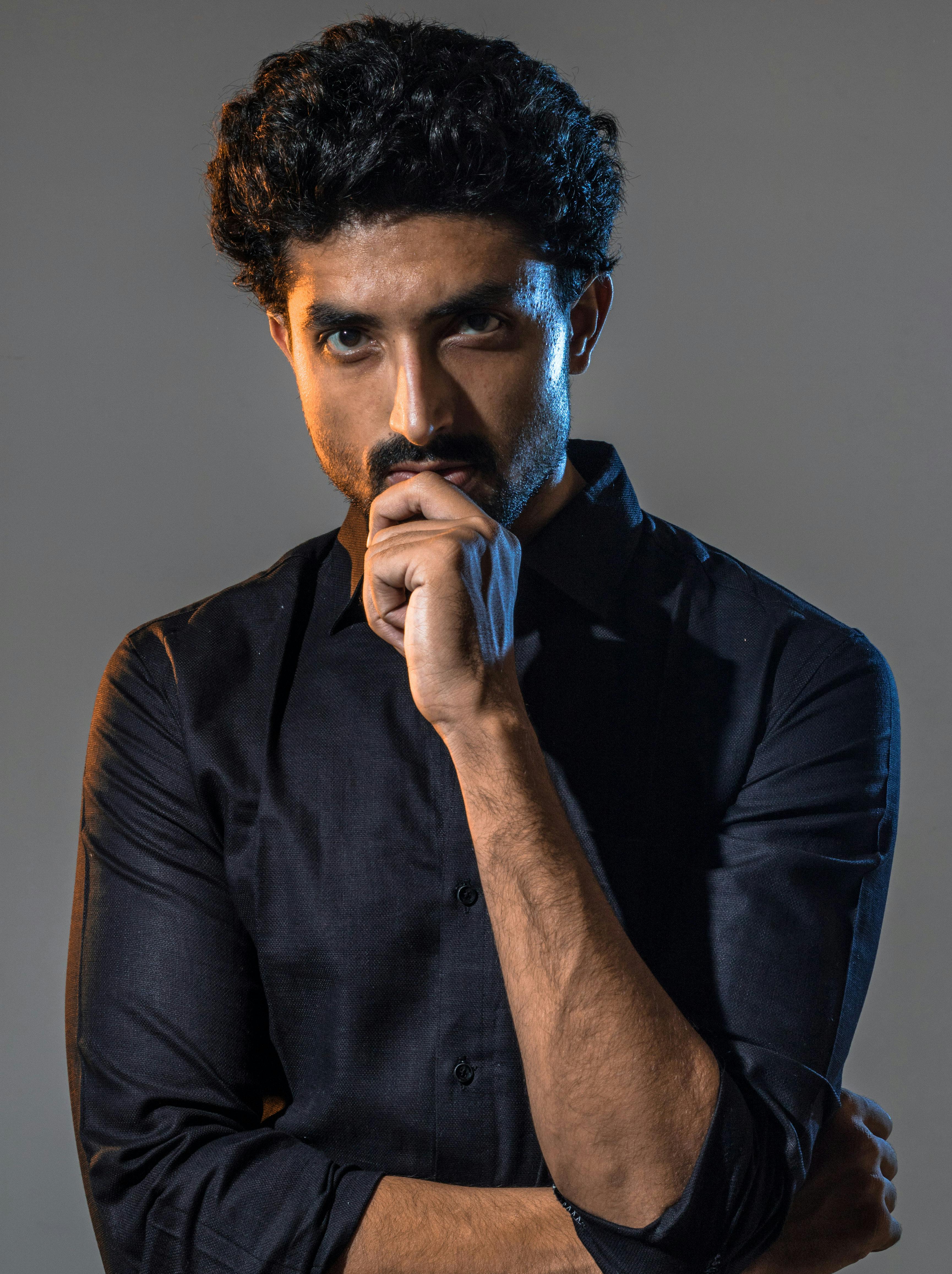 man wearing Henley top portrait