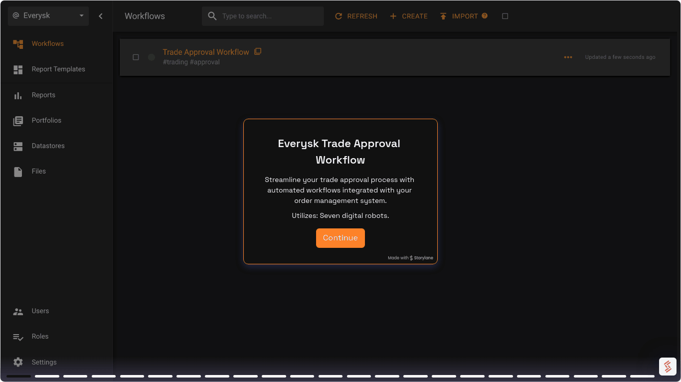 trade approval automation workflow gif