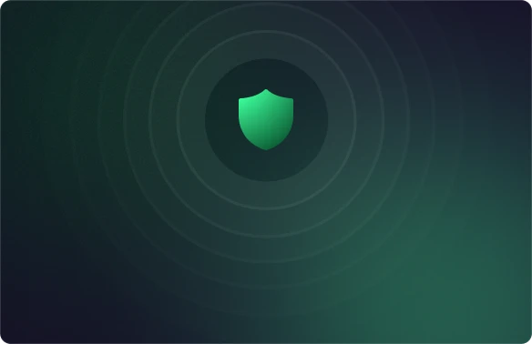 A shield on a green background