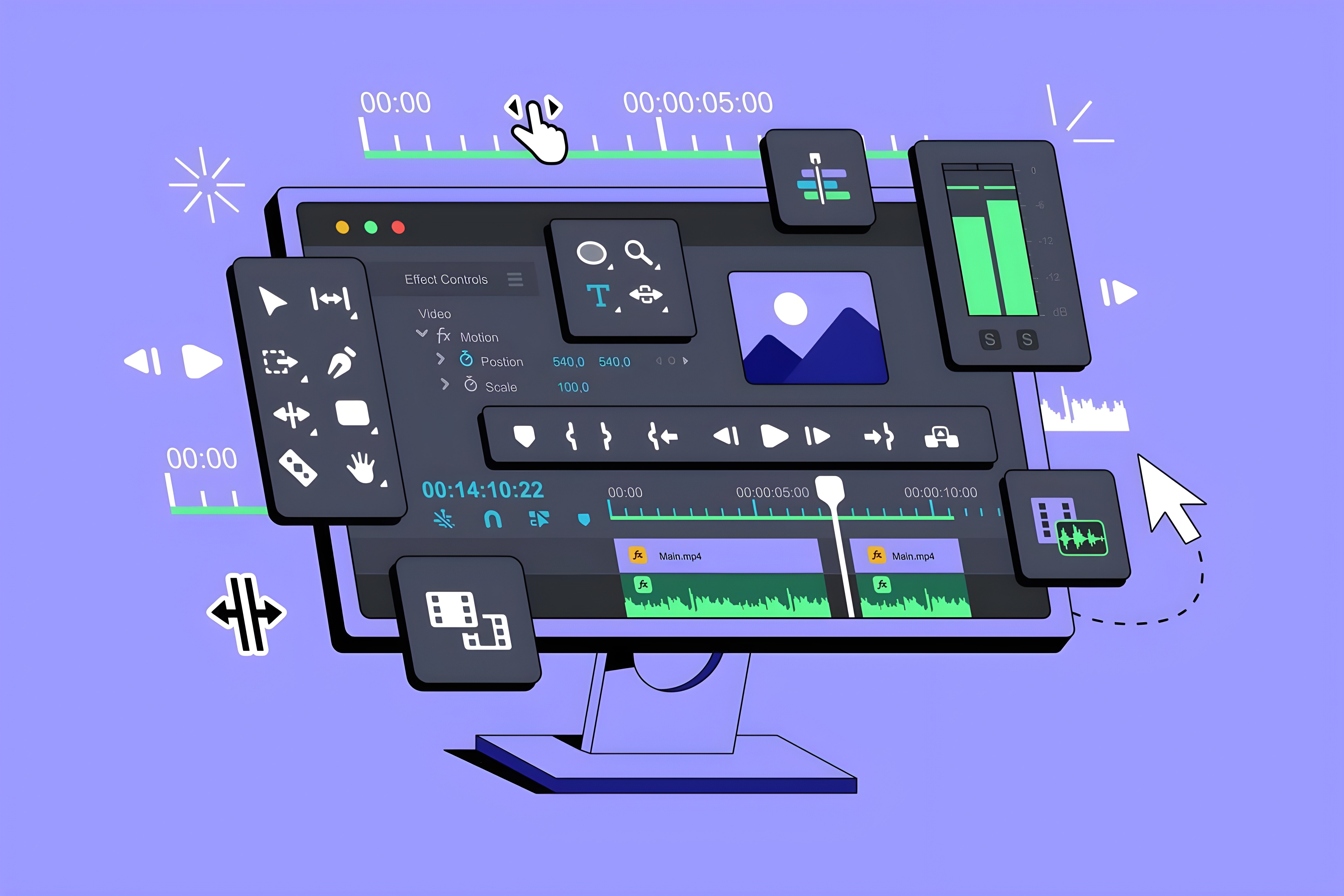 a black background with neon colored shapes