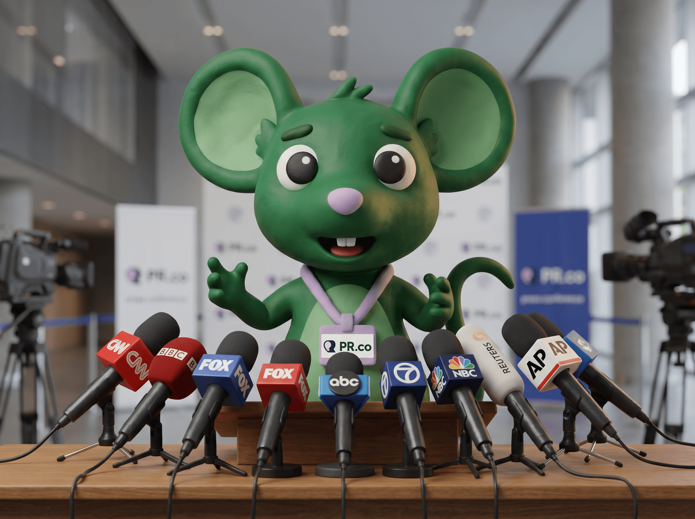 PR.co's Pierre as a spokesperson