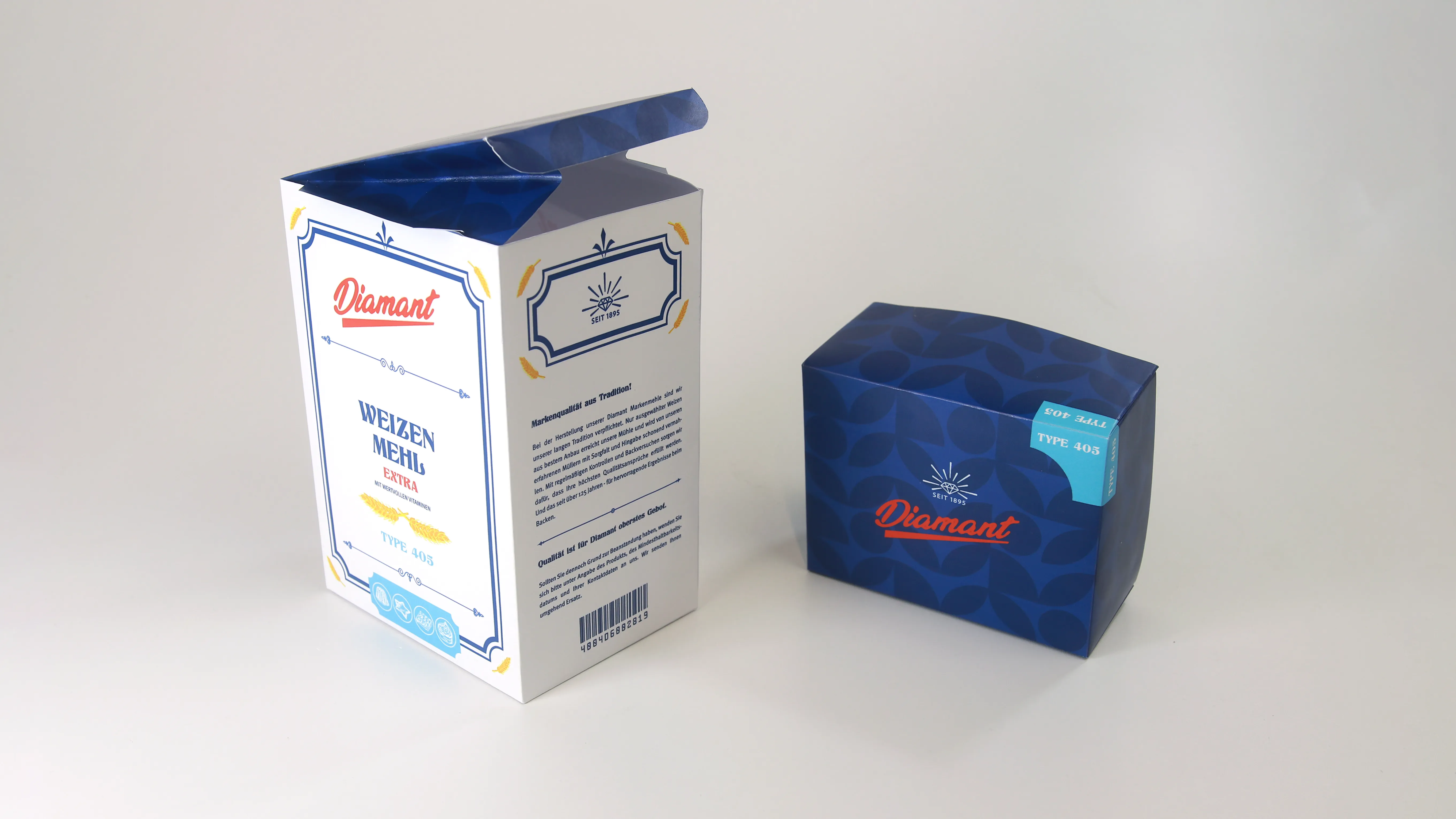 Eine Redesign einer innovativen Mehlverpackung mit Deckel