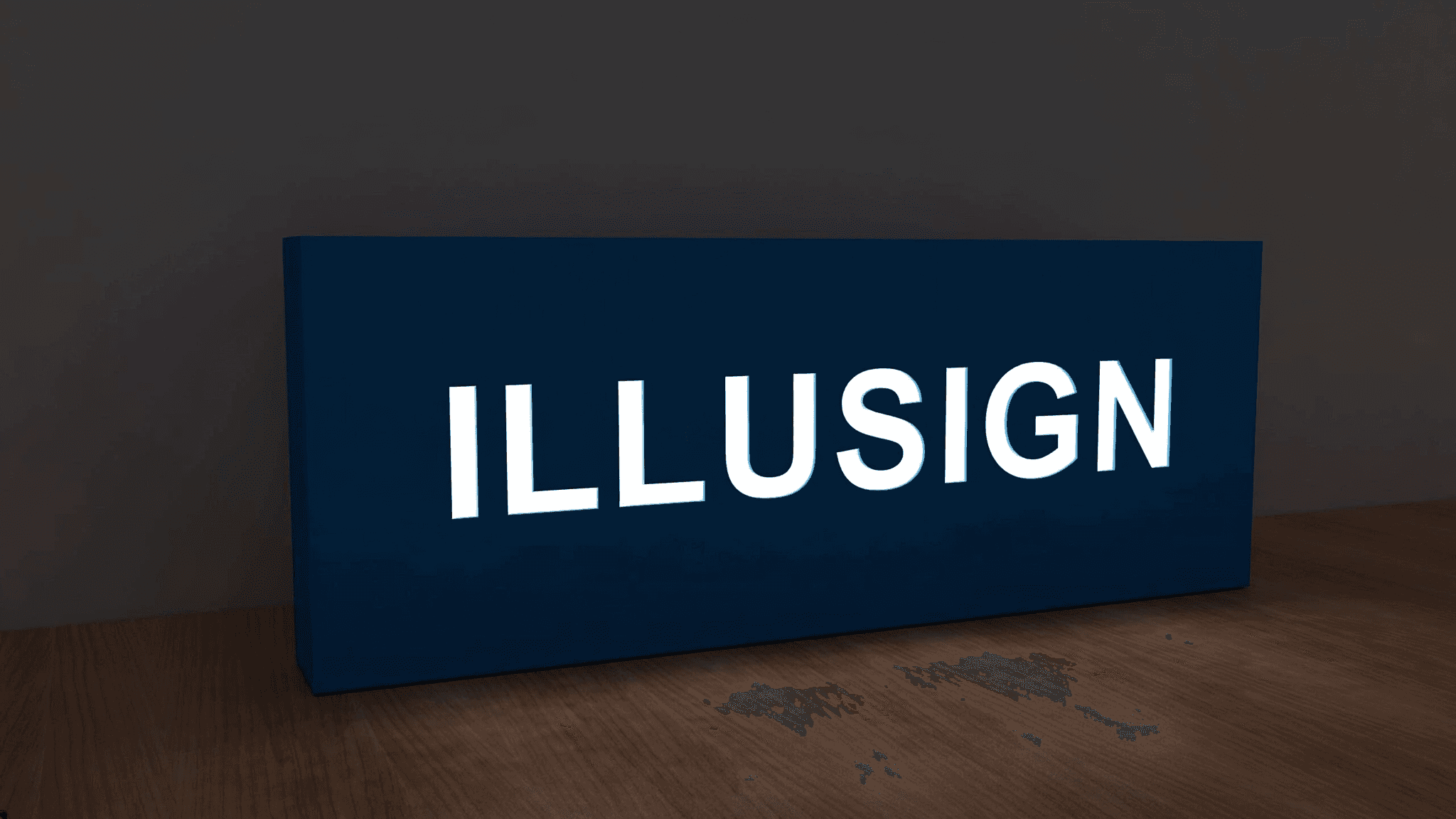 enseigne caisson lettres illuminées